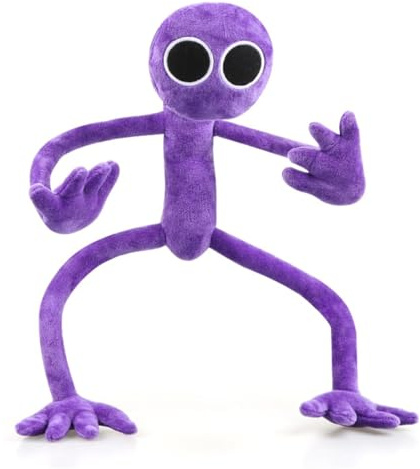 Plüschtier Rainbow Monster Lila, Horrorspiel Kuscheltier Plush, Plüsch Puppe Geschenk für Kinder Erwachsen