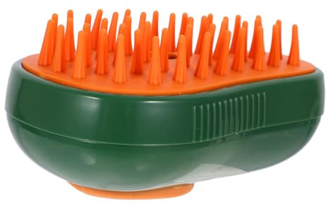 VICASKY Katzendampfbürste Avocado Förmige Elektrische Katzenbürste mit Dampfreinigung und Selbstreinigung 4-in-1 aus Abs und Tpr für Schnelle Fellpflege und Massage