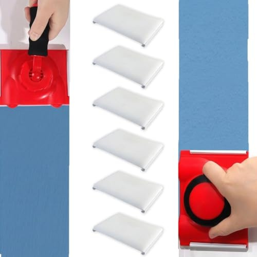 EAAGHK 6 Pcs Tampons de Déligneuse de Peinture, Tampons Remplacement pour Coupe-Bordure Encliquetable, Tampon de Peinture Bordure Peinture, Outils de Bordures Peintures, pour Plafonds Coins Bords Sol