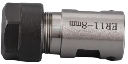 Cryfokt Precise CNC Spacer Sleeve/Shaft Extender Drill Chuck, High Hardness for Deep Hole Processing, Suitable for Drill Chuck, Metal Material (8mm shaft diameter)