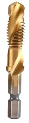 Handwerkzeuge M3 M4 M6 M8 M10, HSS-Gewindebohrer, metrisch, 0,5/0,7~1,5 mm Steigung, titanbeschichteter Sechskantschaftbohrer, 1 Stück (M10 x 1,5 mm)(M10X1.5mm)