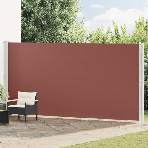 Emmtore Toldo Lateral retráctil de jardín marrón 200x600 cm