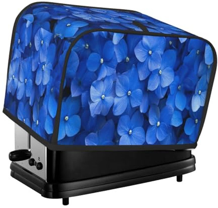 Blue Flowers With White Stamens Toaster Cover 2 Slice Kitchen Small Appliance Covers With Pockets Dust And Fingerprint Protectio