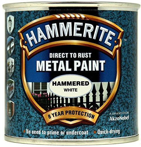 Hammerite Metal Paint Hammered 250ml White