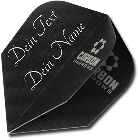 3Dglas Carbon Dart Flight mit Gravur | Text oder Logo | Das Geschenk für Dartspieler