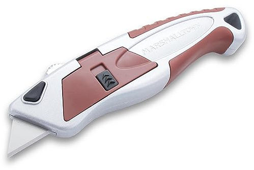 Coltello per tappeti Marshalltown, taglierino con manico Durasoft, lunghezza: 165 mm, in acciaio