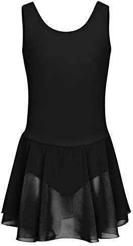 tanzmuster ® Ballettkleid Mädchen ärmellos - Bella - aus weicher Baumwolle mit Chiffonröckchen
