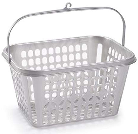 Peg Basket with Hanging Hook, Carry Handle for Washing Line Laundry