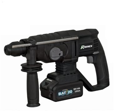 Ribimex PRBAT20/PERFPRO Bohrhammer SDS 20V-4.0 Ah-RBAT20, grau und schwarz