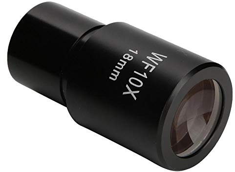 Biologisches Mikroskopokular mit Skala, WF10X/18mm Biologisches Mikroskop Weitwinkel-Okular Optische Linsen mit Skala
