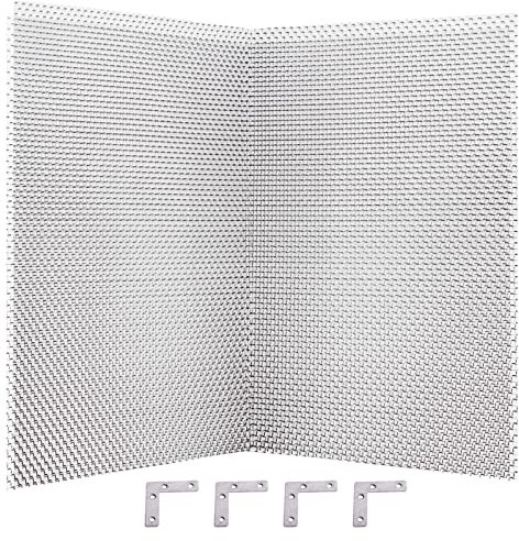 Drahtgitter Feinmaschig Großes Format, 2 Stücke Verdickung 304 Edelstahl Gitter für Metallgitter, Mäusegitter, Wühlmausgitter, Lüftungsgitter, Insektengitter, Abluftgitter, 420 x 300 mm (20 Mesh)
