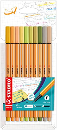 STABILO - Fineliner - point 88-10er Pack - mit 10 verschiedenen Farben