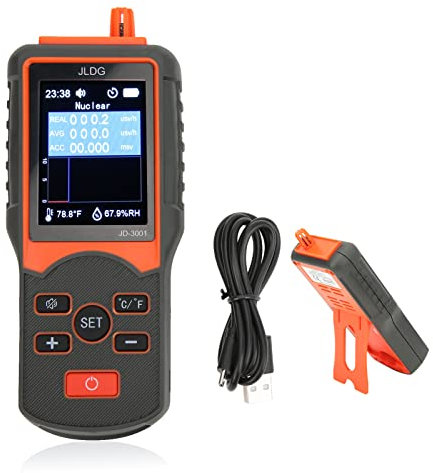 Nuklearstrahlungsdetektor, Elektromagnetischer Strahlungsdetektor mit 3 Sekunden Ansprechzeit JD‑3001 Geigerzähler Tragbares Dosimeter Zur Messung von Kernstrahlung und Elektromagnetischer Strahlung