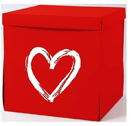 wertheim-deko Geschenkschachtel Surprise Box mit Herz rot 50x50x50 cm