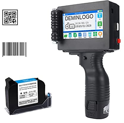 Impresora de mano Impresora de inyección de tinta portátil Impresora de códigos de inyección de tinta de alta definición con pantalla táctil LED de 4,3 pulgadas Cartucho de tinta de secado rápido