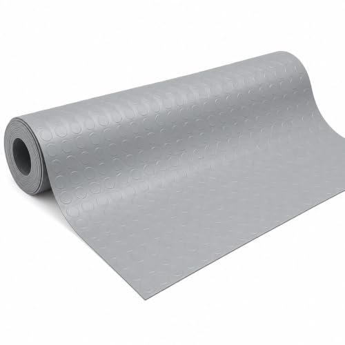 Pavimento Tappeto Bollato in PVC col. Grigio Antiscivolo Flessibile e Resistente (1x6)