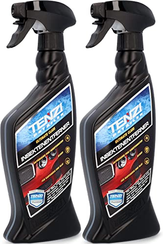 TENZI 2X Insektenentferner (600ml) für Auto, Wohnwagen, Motorrad Detailer, Insektenreiniger für Glas, Scheiben, Karosserie, Lack, Chrom, Außenreiniger, Entferner für Insekten, Mücken, Fliegen, UVM.