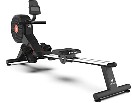 FITT Row Smart Rowing Machine For Stamina, Strength, Full Body Fitness, Built-In LCD Monitor, 16 Resistant Levels, Aluminium Slide Rail, Tablet/Phone Holder, Space Saving Design For Home Office Gym