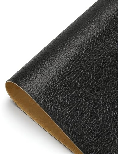 Arespark Kunstleder selbstklebend 150 X 40 cm, Leder Patch Selbstklebend, Leder Reparatur Patch Lederreparaturband, leder reparatur set für Sofas, Handtaschen, Jacken (Schwarz)