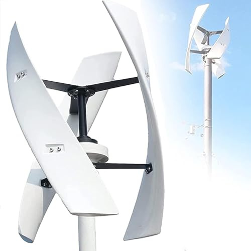 Vindturbingeneratorsats, 5000W Magnetisk Levitation Upprätt vindkraftverk 12V 24V 48V-220V med vattentät laddningskontroll Elektricitetsproducentutrustning för husbilstak,12V