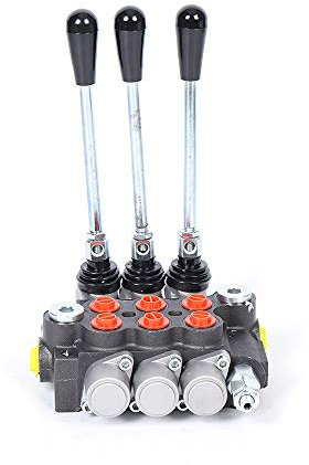 BRRIDE 3 Spule P40 Hydraulisches Wegeventil Mehrwegeventil 40 L/min 3 Fach Hydraulisches Steuerventil, Hydraulik Handsteuerventil für Traktor, Lader, Anhänger