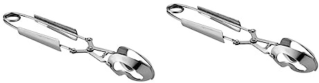 Alipis 2pièces Pince à Escargot Acier Ustensile De Service pour Fruits De Mer Clip Anti-brûlure pour Crabe Et Huître Outil De Cuisine Ergonomique
