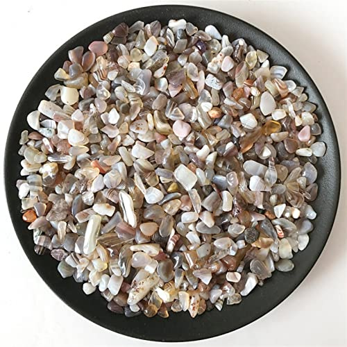 CZAOINCU 500g Naturel Gris Rayure Persan Agate Gravier Cristal Purifier démagnétisation spécimen ornemental enseignement géologique T145 Collecte à Domicile (Color : 500g 5-7mm)