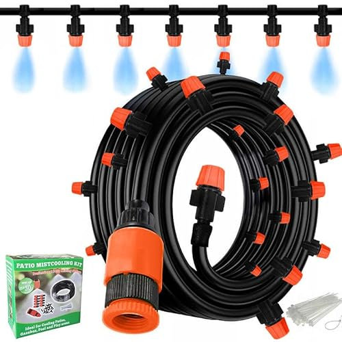Kit Irrigazione Modulare Impianto Tubo Orto Giardino Gocciolante Nebulizzatore (20 metri 20 ugelli)