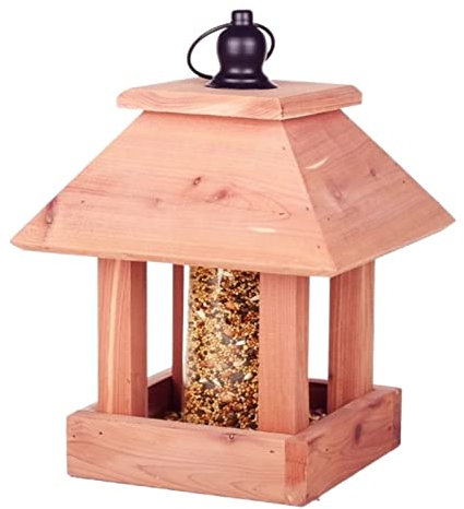 Vogelfutterhaus Vogelfutterspender Hölzerner Vogelhäuschen Für Aufhängen Für Gartendekoration, Viereckig Mit Dach Futterhaus für Vögel Vogelfutterstation