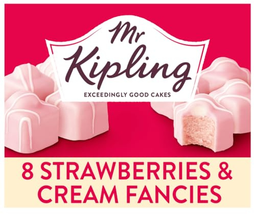 Mr Kipling Fraises et crème fantaisie, lot de 8