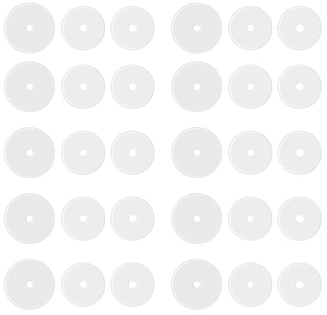 30 Stück Anti Wildfleisch Piercing Disc 7/9mm Silikon Ohrring Rückseiten Clear Disc Pads to Stabilize Earrings Keloid Disc Discs Für Ohrring Rücken Transparente Silikonscheiben Piercing Scheibe