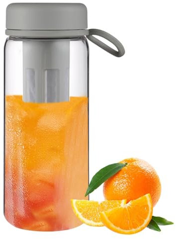 Caraffa per brodo a freddo – Bottiglia per caffè con scala – Brocca per brodo freddo, attrezzatura da cucina per sport all'aria aperta, viaggi, escursioni, campeggio, palestra