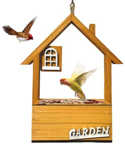Vogelfutterhaus aus , Futterhaus für Vögel, hängbar, Specht, Futterhaus, wasserdichtes Fenster-Vogelhaus, Wildvogel-Futterspender für Gärten, Höfe und Fensterdisplay