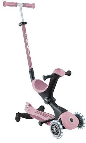 Globber - GO•UP Deluxe Lights ECO 360 – Skalierbarer Tretroller, 3 Räder mit Sitz und Modul 360, für Kinder von 15 Monaten bis 6 Jahren