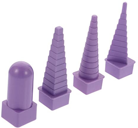 Sewroro 4pezzi Mandrini in Plastica per Avvolgimento Filo Strumenti Spiralati per Creazione Gioielli DIY per Filo Braccialetti Collane Bobina con Teste Quadrate Tonde Triangolari Robuste