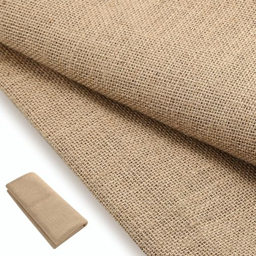 Tissu de jute au mètre 100cm, largeur 160cm, toile de sac en fibres naturelles 280g/m², tissu de jute pour coudre, bricoler, tissu décoratif pour maison, travaux de jardinage, accessoires de fêtes