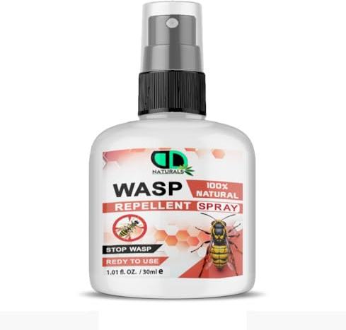 Wasp Repellent Spray - 100% Natural, Multi-Insect Protection, Prevents Nest Building, Fast-Acting, Easy Application, Long-Lasting Protection, Eco-Friendly, Protect Your Home & Garden (30ml Spray)
