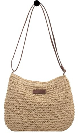 Moxeupon Strohtaschen Damen Umhängetasche Damen Sommer Stroh-einkaufstasche Sommer Leicht Gewebte Tasche Lässige Boho Strohtasche Für Urlaub Alltag