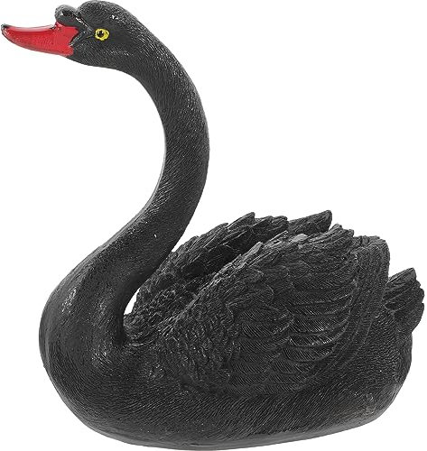 Toyvian Estatua de Cisne de para Jardín y Decoración de Estanques Figura Simulada de para Exterior Adorno para Patios y Lagos Realista Pequeño
