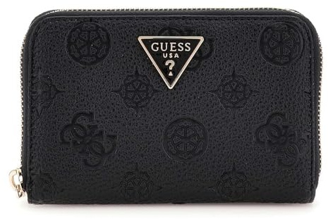 GUESS Geldbörse Cresidia II SLG Zip Around Wallet Black Logo schwarz