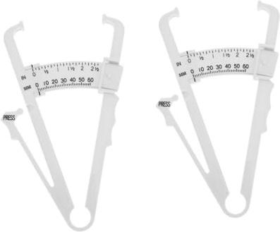 VALICLUD 2 piezas Pinza Medidora de Grasa Corporal con Cinta Métrica Centímetros Instrucciones Herramienta y Precisa para Medir Pliegues Cutáneos y de Grasa Plástico y Seguro para Uso