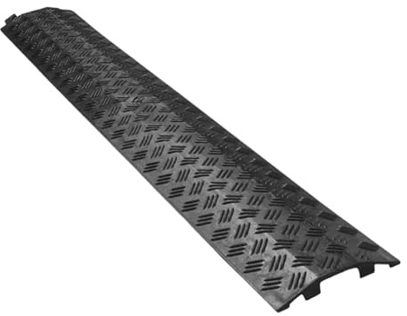 Rampe De Protection pour Câbles 100x13x2cm Assage Sol PVCCapacité Charge 900kg Protecteur De Tuyau pour Dos-D'Âne De Circulation Extérieur Cachez Et Protégez Les Câbles Passage Protégé