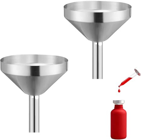 2 Stück Mini Trichter,Edelstahl Trichter Klein,Mini trichter Funnel,Mini TrichterEdelstahl,MinitrichterMetall, für Füllung Zerstäuber Küche Flaschen Kosmetik Liquid(22 * 18mm)