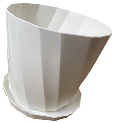 LfrXtra Macetas blancas simples y transpirables para plantas del siglo, decoración de jardín para macetas resistentes al alféizar de la ventana