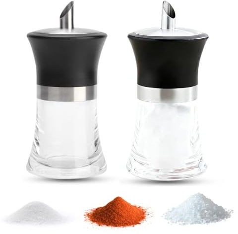 Distributeur de sucre 2 pièces, verseur en verre de 7,6 oz, distributeur de sucre en acrylique avec bec verseur, pot shaker avec couvercle pour accessoires d'ustensiles de cuisine