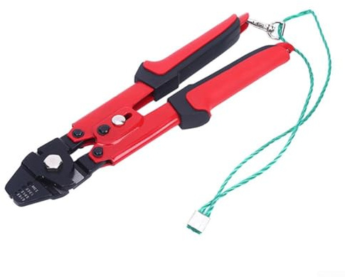 Pinza crimpatrice per cavi metallici da 25,4 cm, per manicotti in alluminio, pinze per fughe, fino a 2,0 mm, con design a 8, crimpatrice autobloccante per pesca, uso marino e industriale