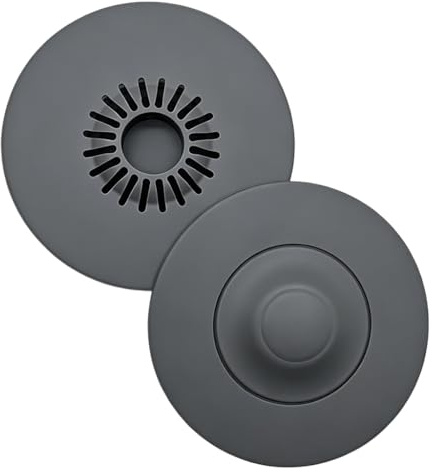 NYVOR Universella handfatsproppar 2 stycken proppar för diskho handfat, silikon flexibla badkarsproppar med skärmfunktion, dräneringsproppar för dusch och badkar, dräneringsplugg för badrum kök
