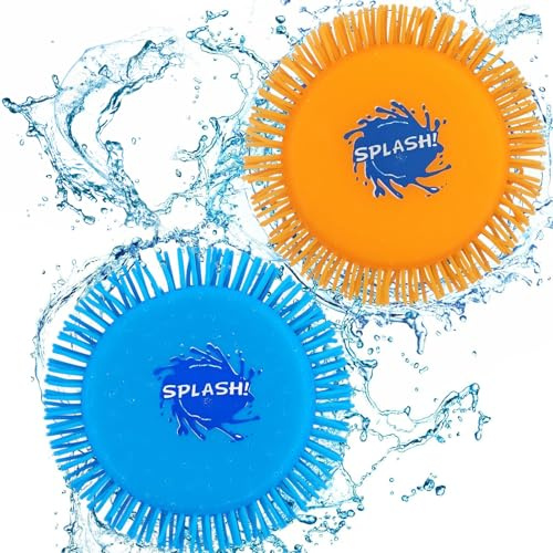 2PCS Frisbee de Agua,Disco Lanzador de Agua Hecho de Espuma y Silicona