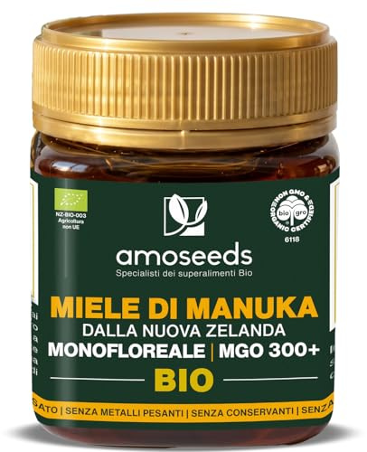 Miele di Manuka BIO 250g | 100% Monofloreale, MGO 300+ | Nuova Zelanda