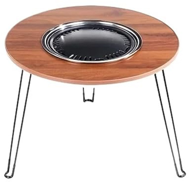 ZYAGH Tavolo Da Campeggio Pieghevole Portatile Da 1 Pezzo Rotondo for Barbecue, Picnic All'aperto, Sport